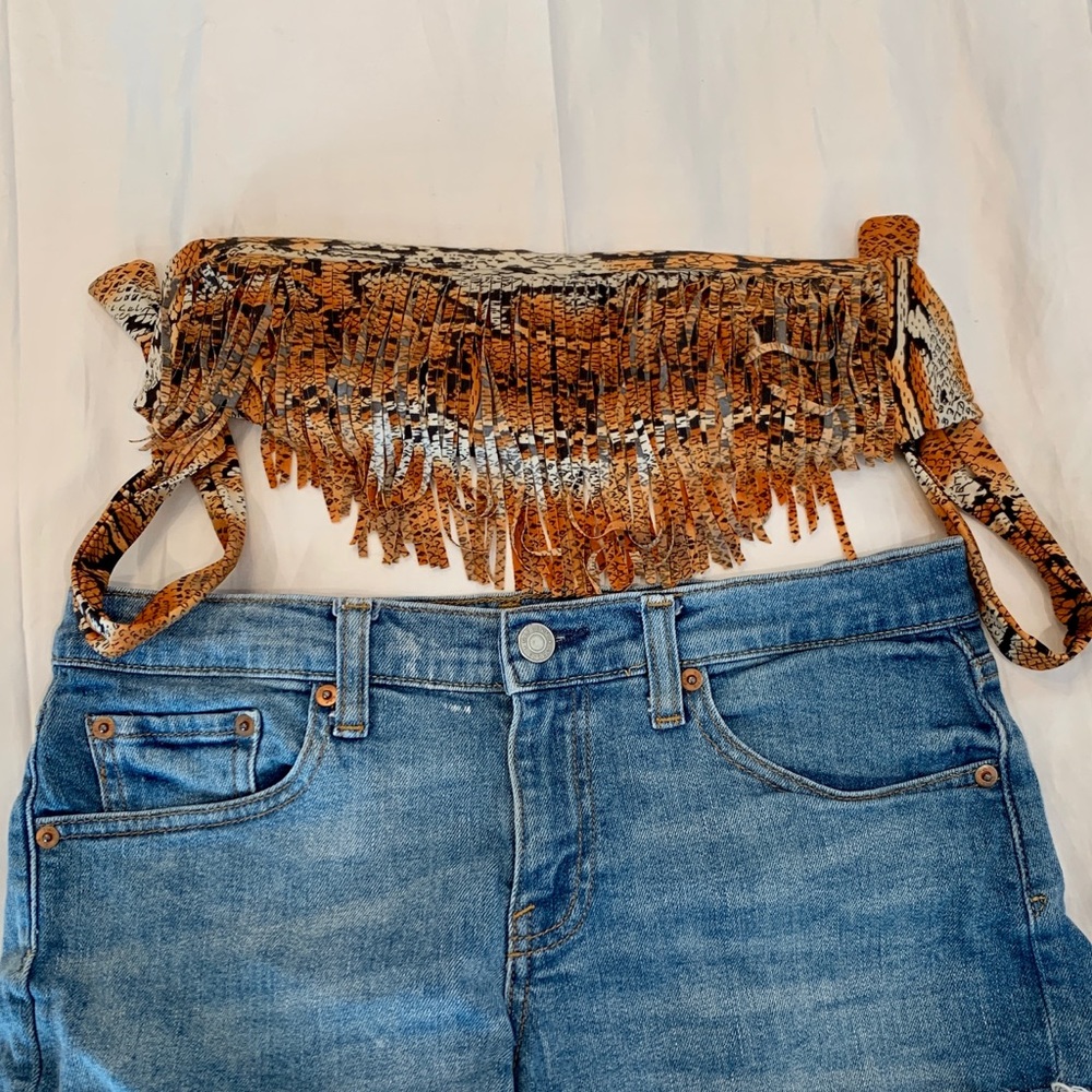 Fringe bikini top
